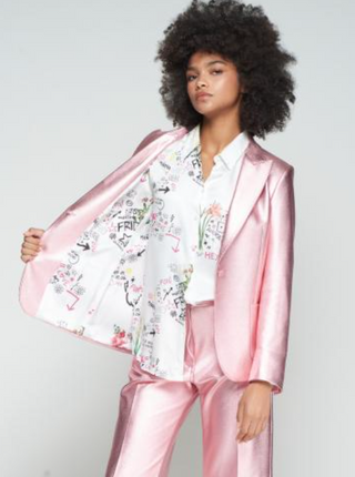 METALLIC ROSA BLAZER