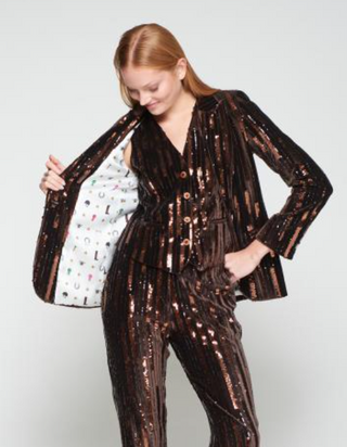 BRONZE SEQUIN JACKET