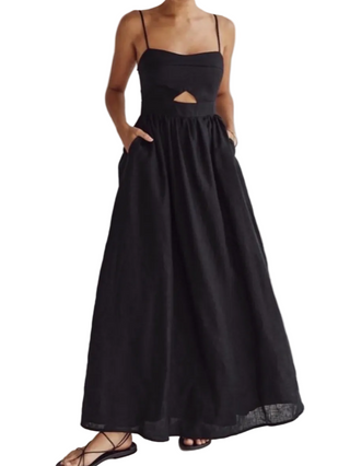Suspender Cut-Out High-Waisted French Dress