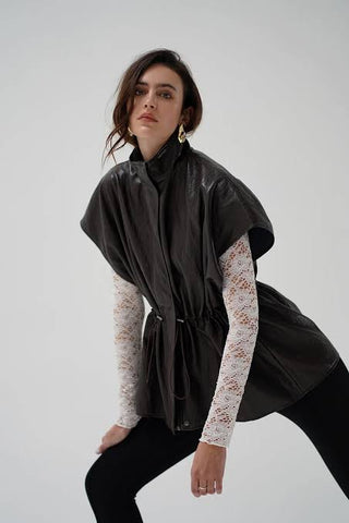 FAIRFAX SHORT SLEEVE LEATHER JACKET