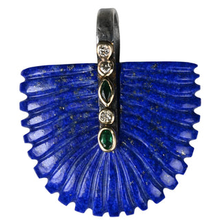 Lapis Lazuli Abanico Fan Necklace